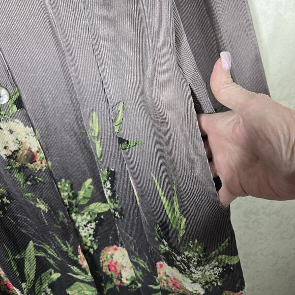 Jerrry T Dress Jacket Coat sz 1X Taupe Brown Button Front - Picture 5 of 15